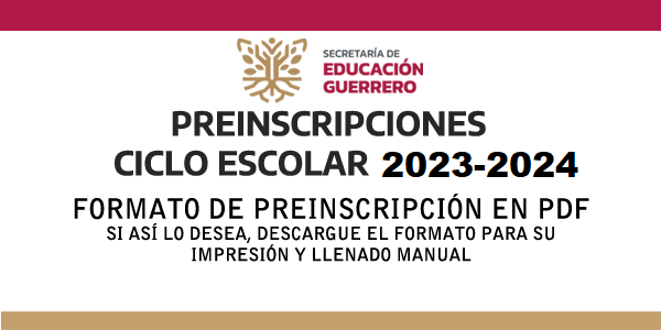FORMATO DE PREINSCRIPCIONES 2023-2024